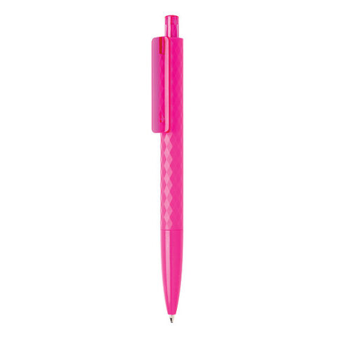 PERO X3 Plastové kuličkové pero, modrá náplň, růžová